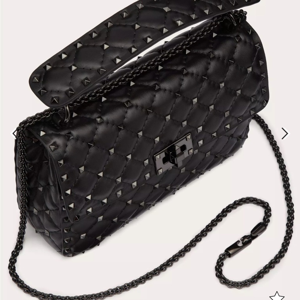 Medium Napa Rockstud Spike Bag-Valentino